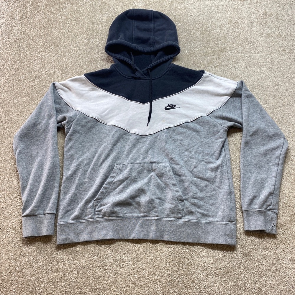 Nike Sweater‎ Mens Medium Colorblock Thin Pullover Hoodie Long Sleeve
